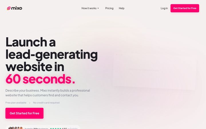 Screenshot of mixo.io