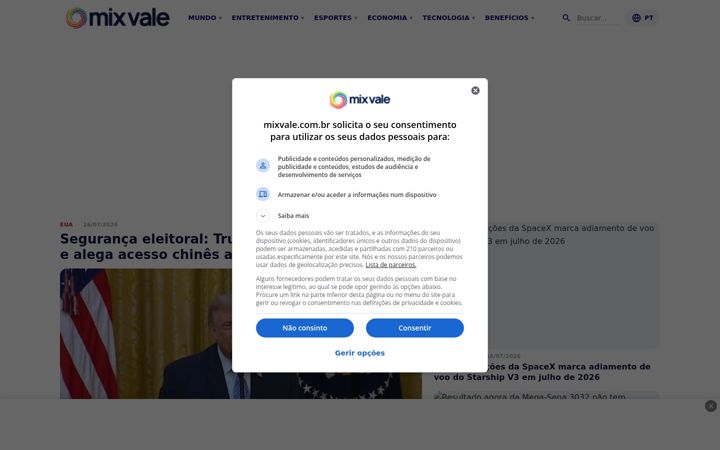 Zrzut ekranu mixvale.com.br