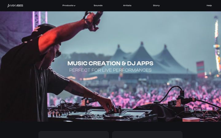 Screenshot of mixvibes.com