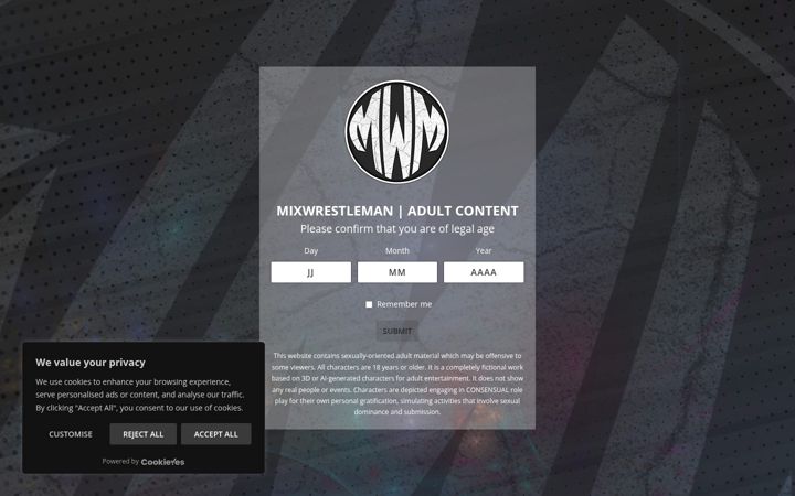Screenshot of mixwrestleman.com
