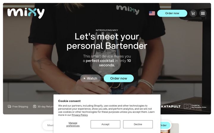 Screenshot of mixyofficial.com