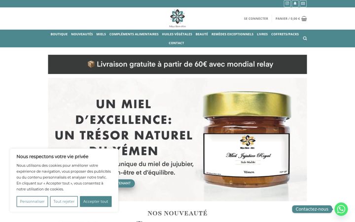 Screenshot of miyabienetre.com