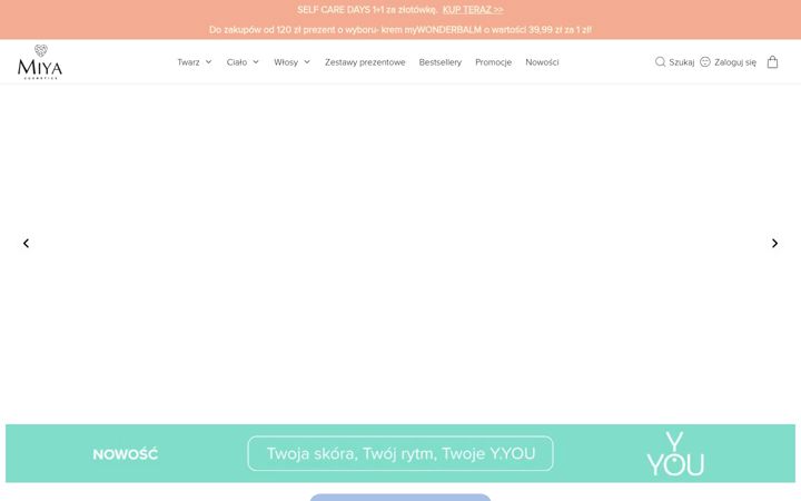 Екранна снимка на miyacosmetics.com