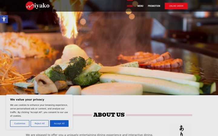 Screenshot of miyako-us.com