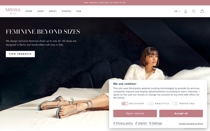 Screenshot of miyanaberlin.com