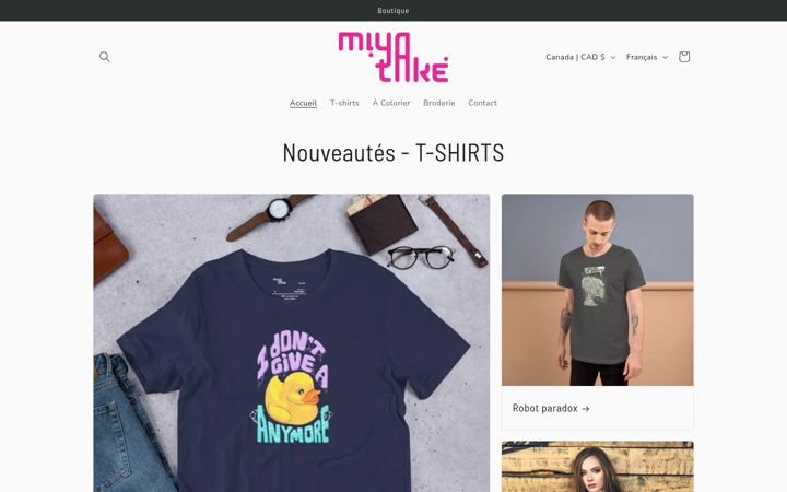 Screenshot of miyatakedesigns.com
