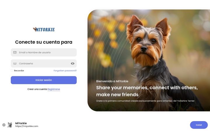 Screenshot of miyorkie.com