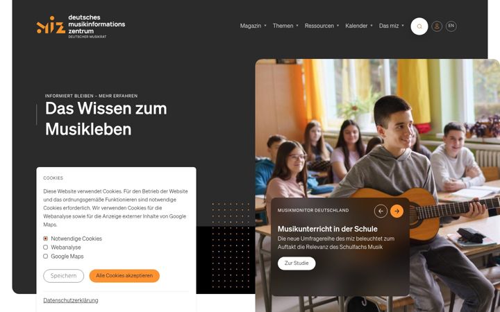 Screenshot of miz.org