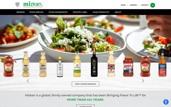 Screenshot of mizkan.com
