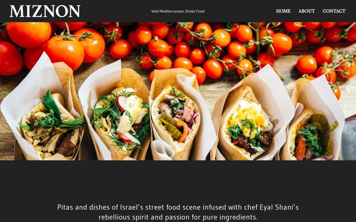 Screenshot of miznonrestaurant.com
