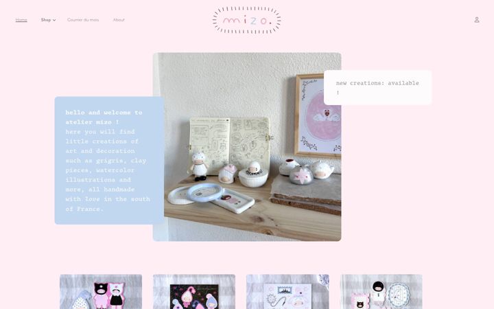 Screenshot of mizoatelier.com