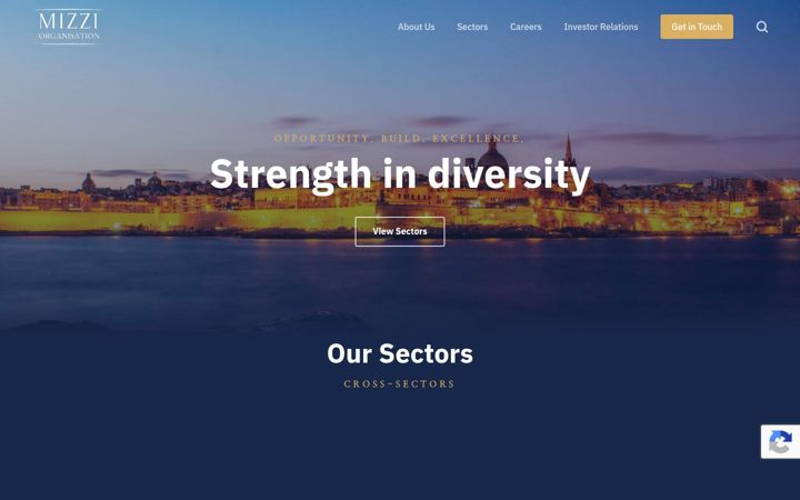 Screenshot of mizziorganisation.com