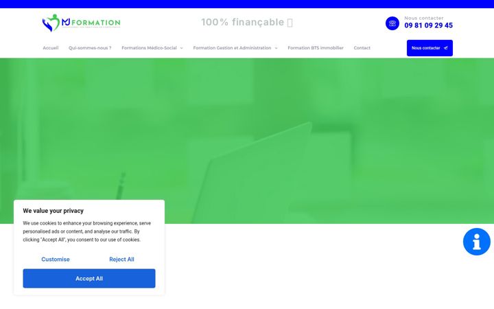 Screenshot of mj-formation.com