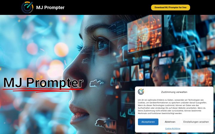 Screenshot of mj-prompter.com