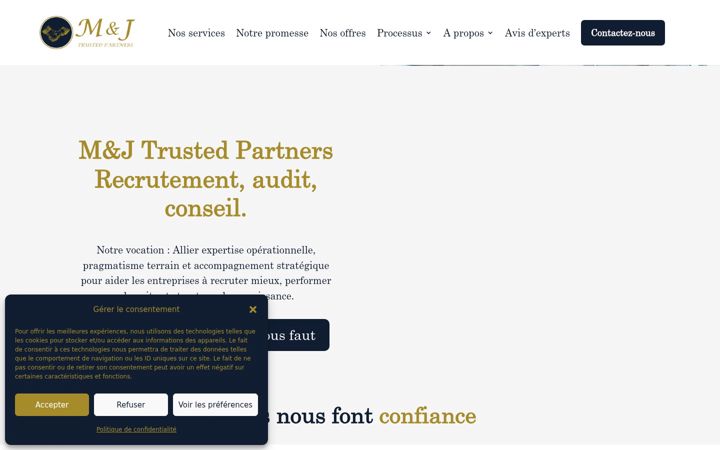 Screenshot of mj-trustedpartners.com
