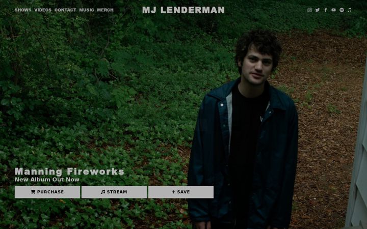 Screenshot of mjlenderman.com