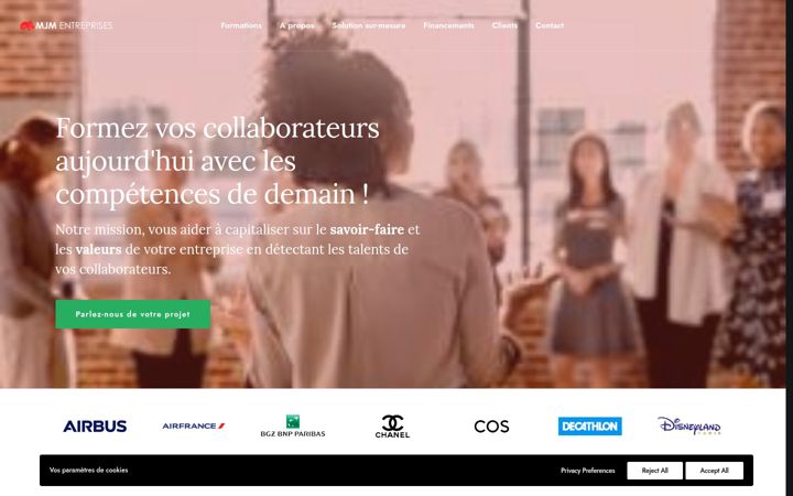 Screenshot of mjm-entreprise.com