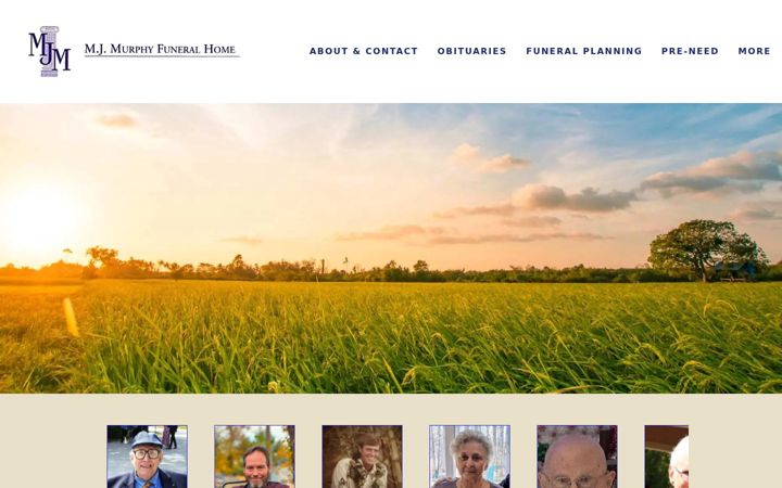 Screenshot of mjmurphyfuneralhome.com