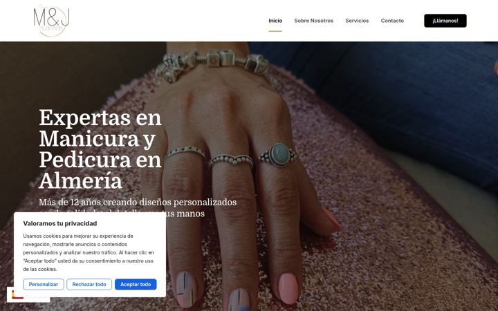 Screenshot of mjnailsstudio.com