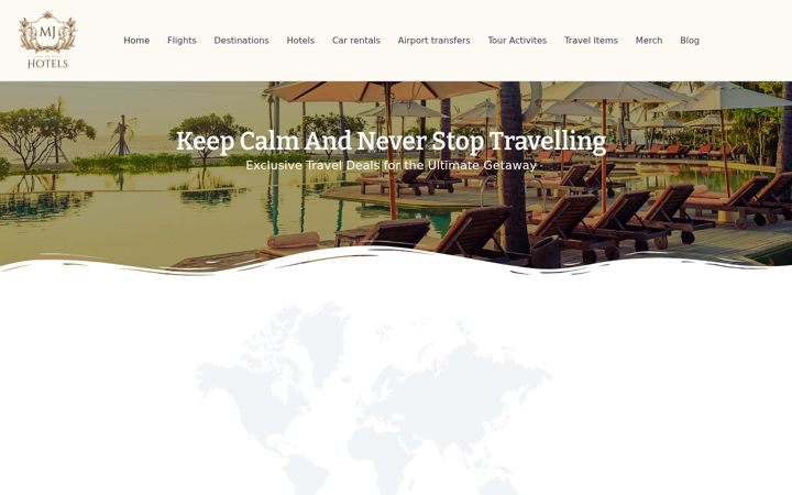 Screenshot of mjofhotels.com