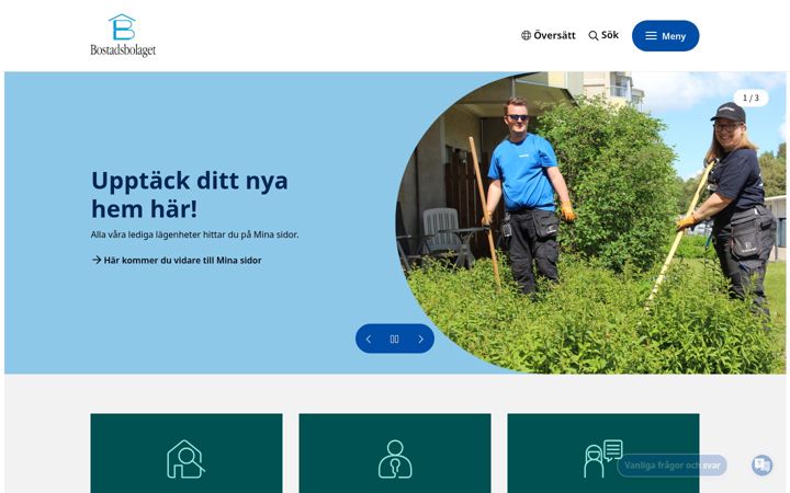 Screenshot of mjolbybostad.se
