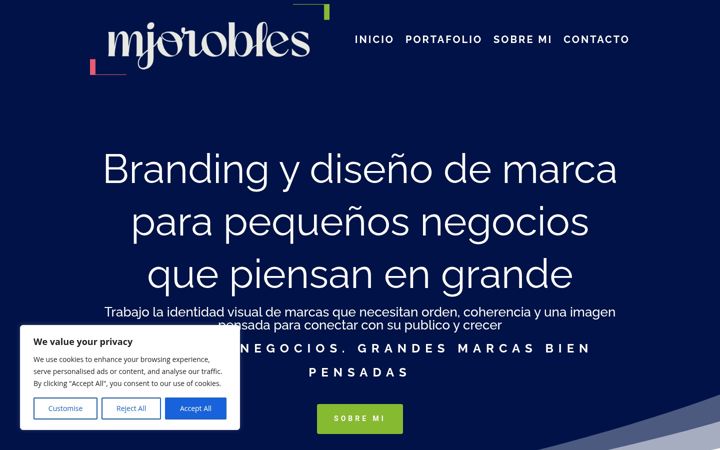 Screenshot of mjorobles.com