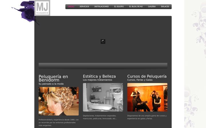 Screenshot of mjpeluqueros.com