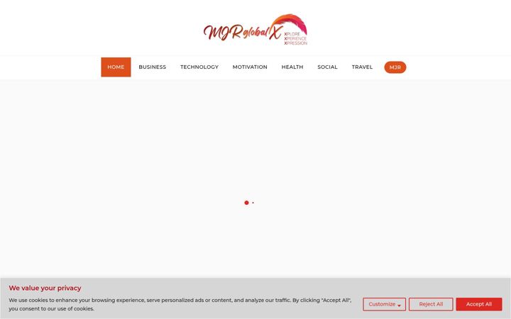 Screenshot of mjrglobalx.com