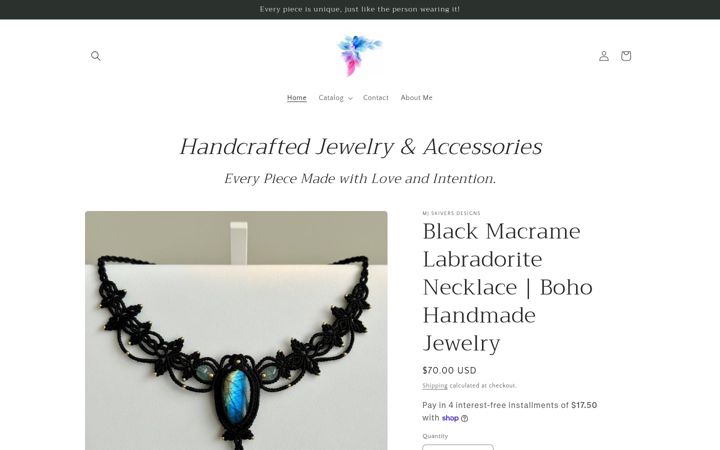 Screenshot of mjskiversdesigns.com