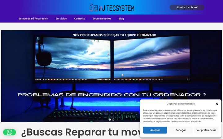 Screenshot of mjtecsystem.com