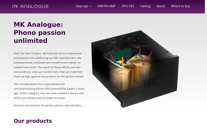 Screenshot of mk-analogue.com