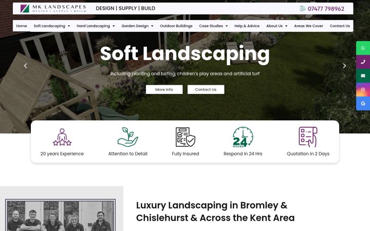 Screenshot of mk-landscapes.com