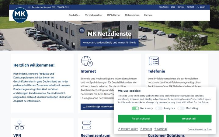 Skærmbillede af mk.de