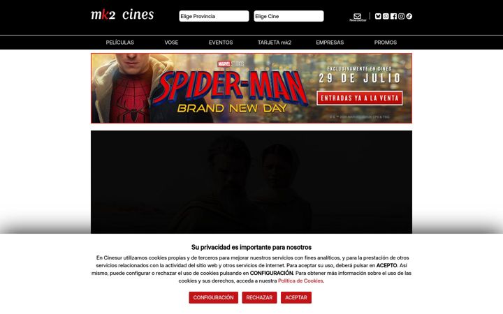 Screenshot of mk2cines.es