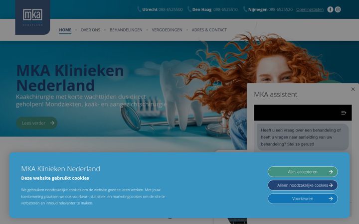 Екранна снимка на mkaklinieken.nl