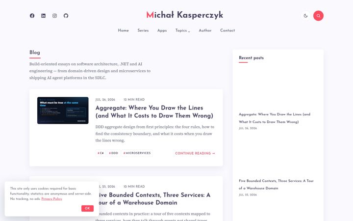 Screenshot of mkasperczyk.com