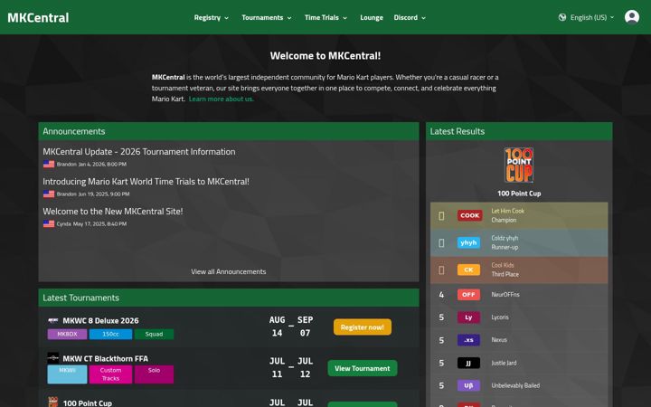 Screenshot of mkcentral.com