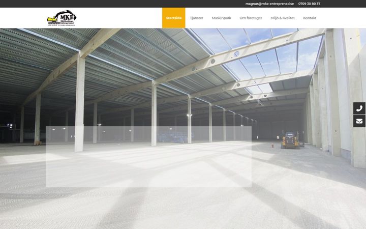 Screenshot von mke-entreprenad.se