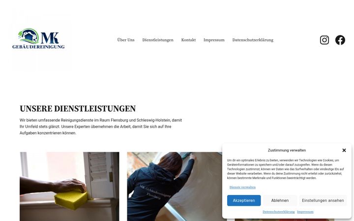Screenshot of mkgebaeudereinigung.com