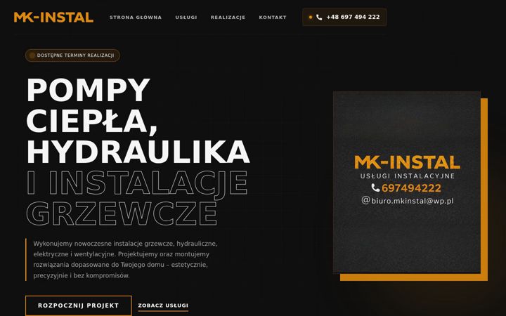 Screenshot of mkinstal.com