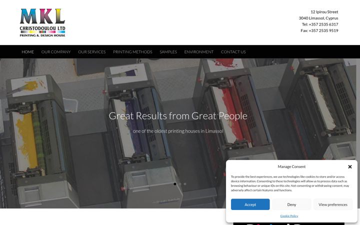 Screenshot of mkl-printhouse.com