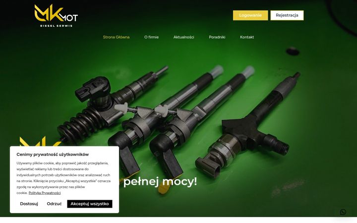 Screenshot of mkmotdiesel.com
