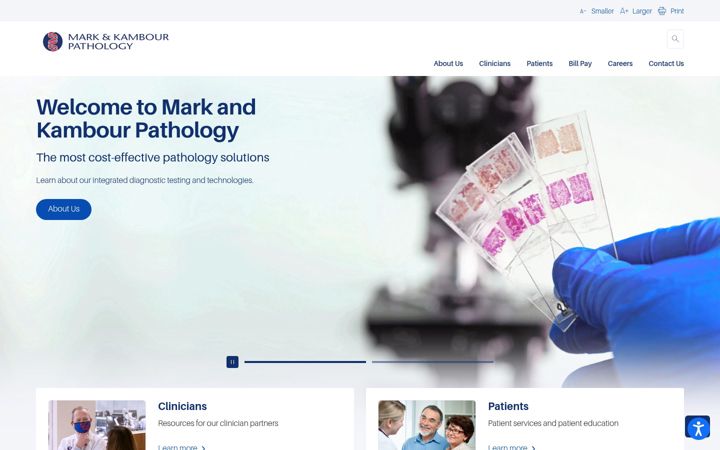 Kuvakaappaus sivustosta mkpathology.com
