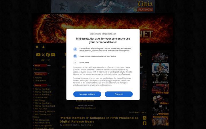 Screenshot of mksecrets.net