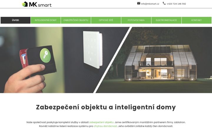 Kuvakaappaus sivustosta mksmart.cz