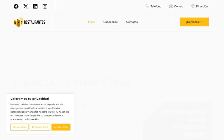 Screenshot of mktpararestaurantes.com