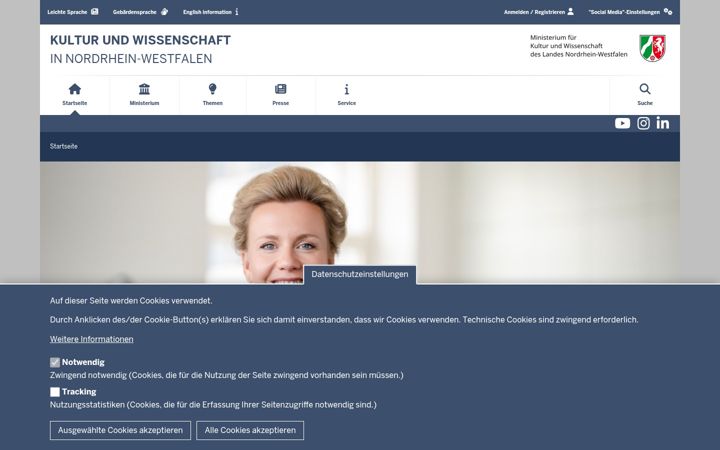 Screenshot of mkw.nrw