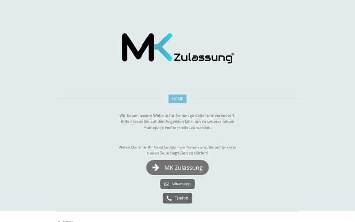 Screenshot of mkzulassung.de