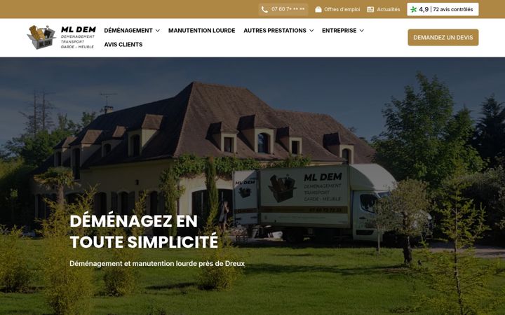 Screenshot of ml-demenagement.com