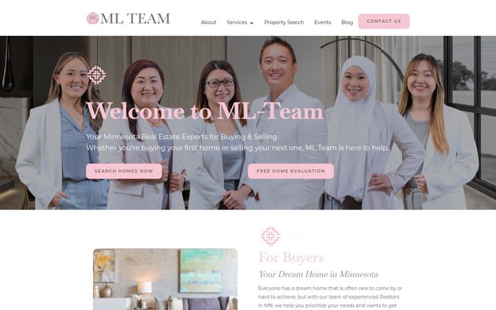 Screenshot of ml-team.com